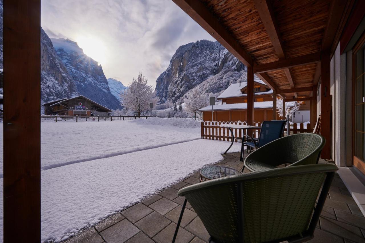 Apartment Trümmelbach, Comfortabl&Cozy, Private Terrace with best views Lauterbrunnen Exterior foto